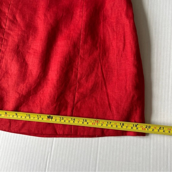 Reformation 4 Grace 100% Linen Two Piece Top Skirt Sundried Tomato Red EXCELLENT - Picture 13 of 16